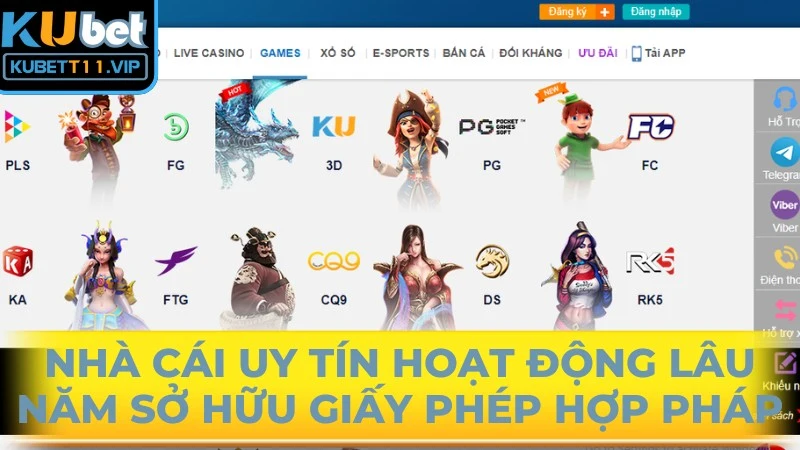 Nhà cái uy tín hoạt động lâu năm sở hữu giấy phép hợp pháp